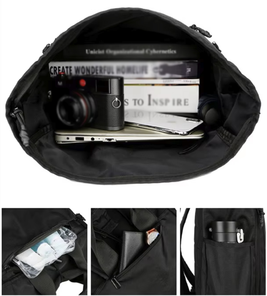 Laptop Backpack Roll Top School Bag for 15.6 Inch Laptop 3