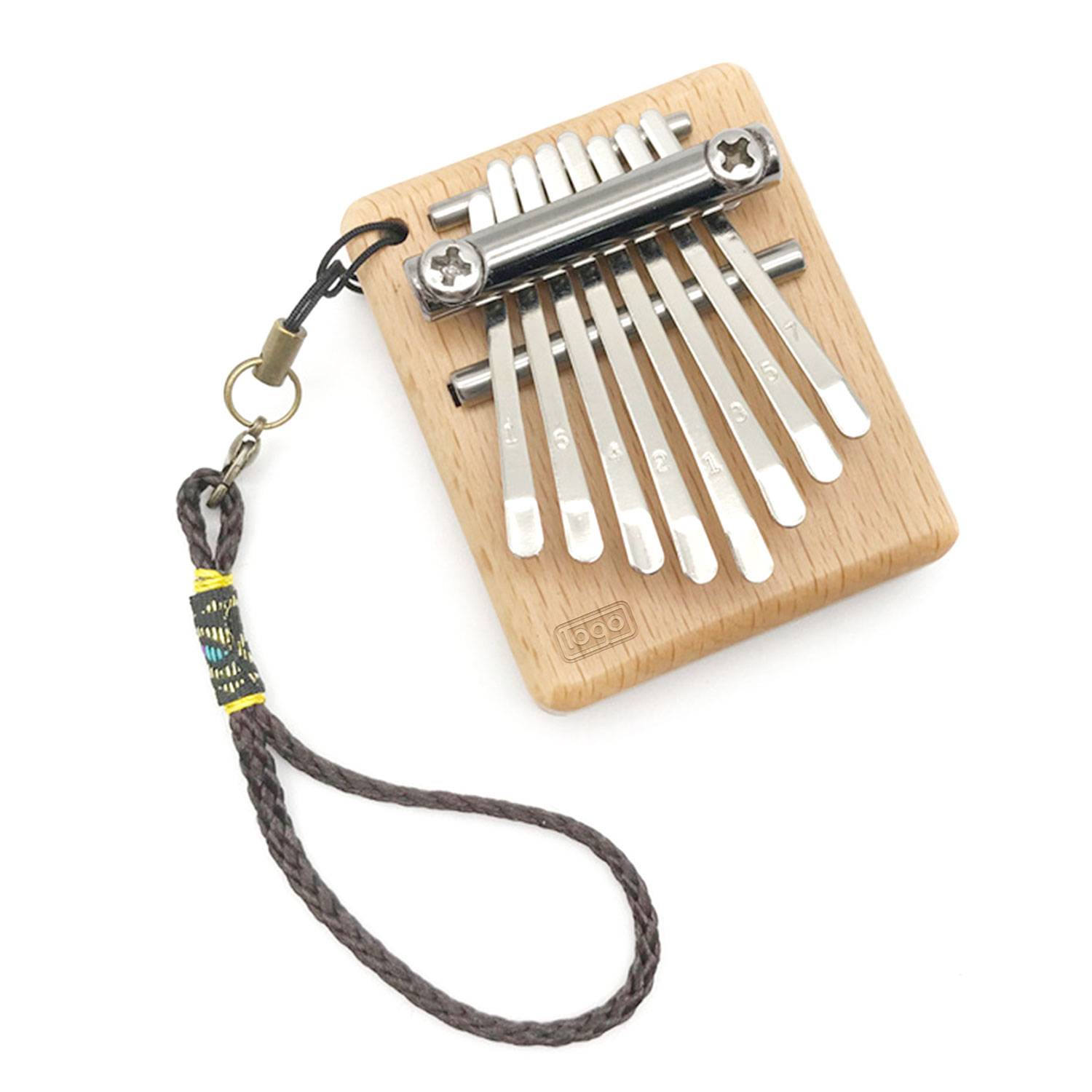 Mini Thumb Piano 8Keys Wooden MusicalInstrument Kid Toy 6