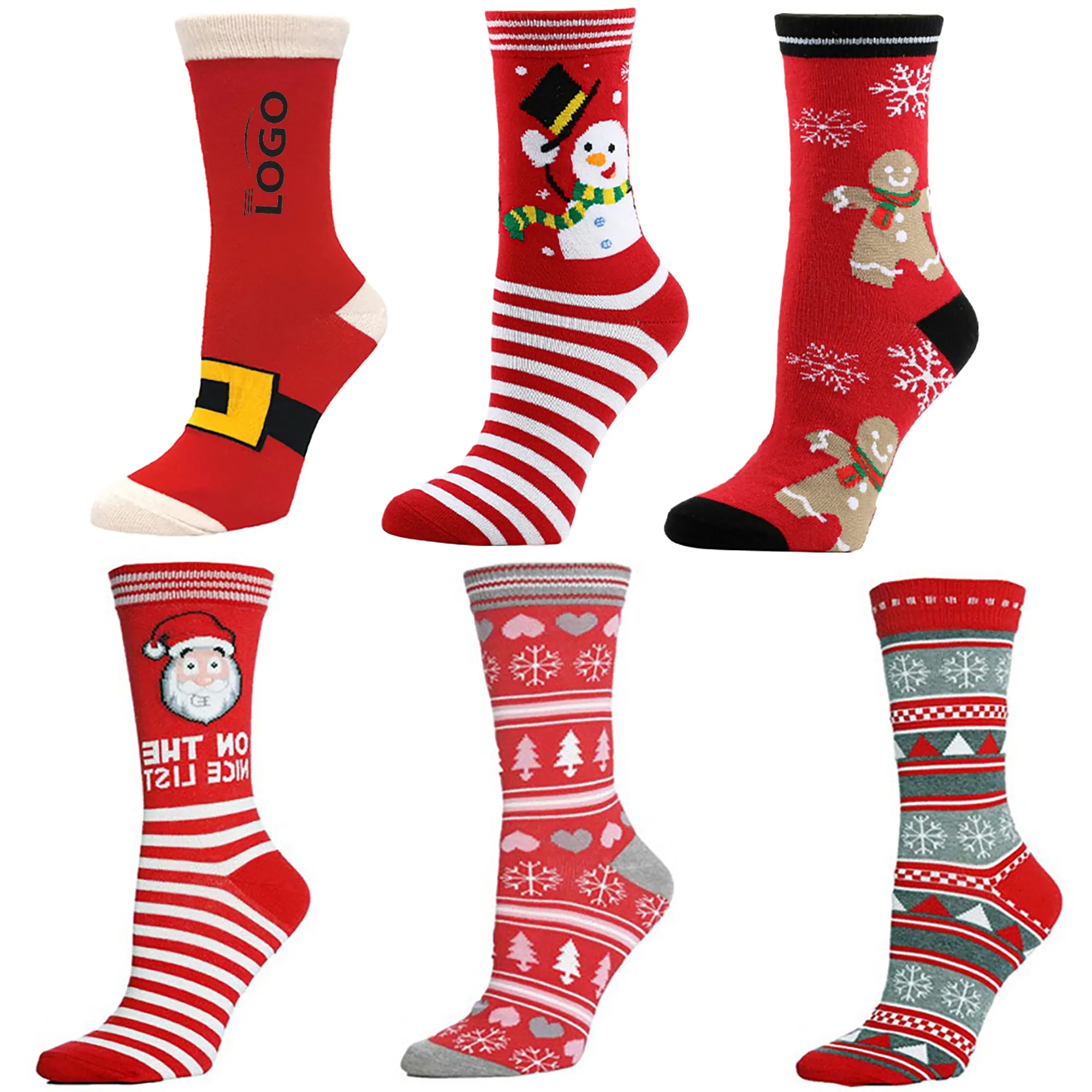 Christmas Personalized Long Cotton Socks MOQ 100PCS 6