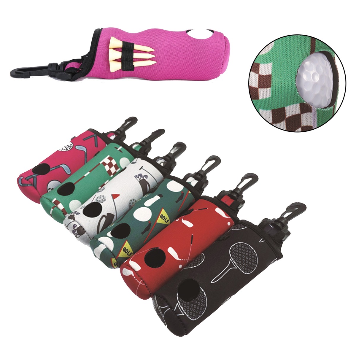 Full Color Portable Neoprene Golf Ball Cover 3