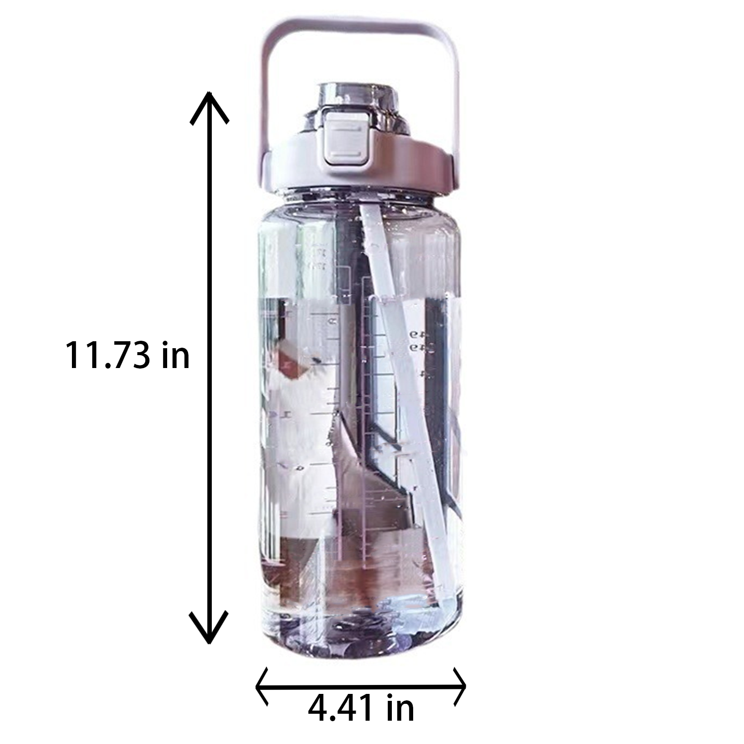 2L graduated pipette heat-resistant plastic water bottle 2