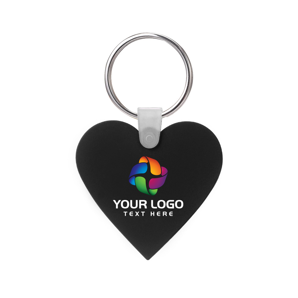 Custom Heart Shaped Silicone Key Tag 24
