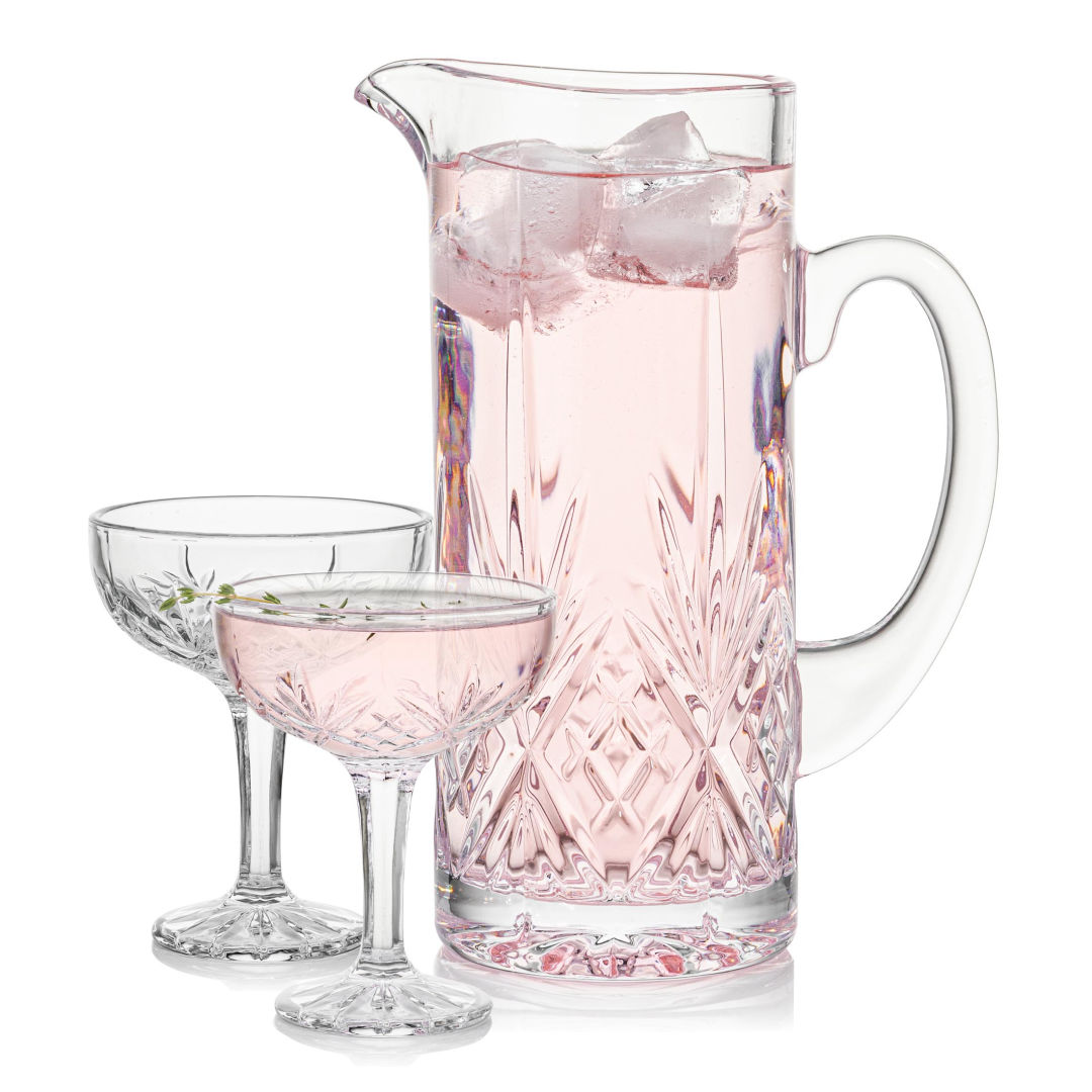 Brinkley Pitcher & Cocktail Coupes Set 8
