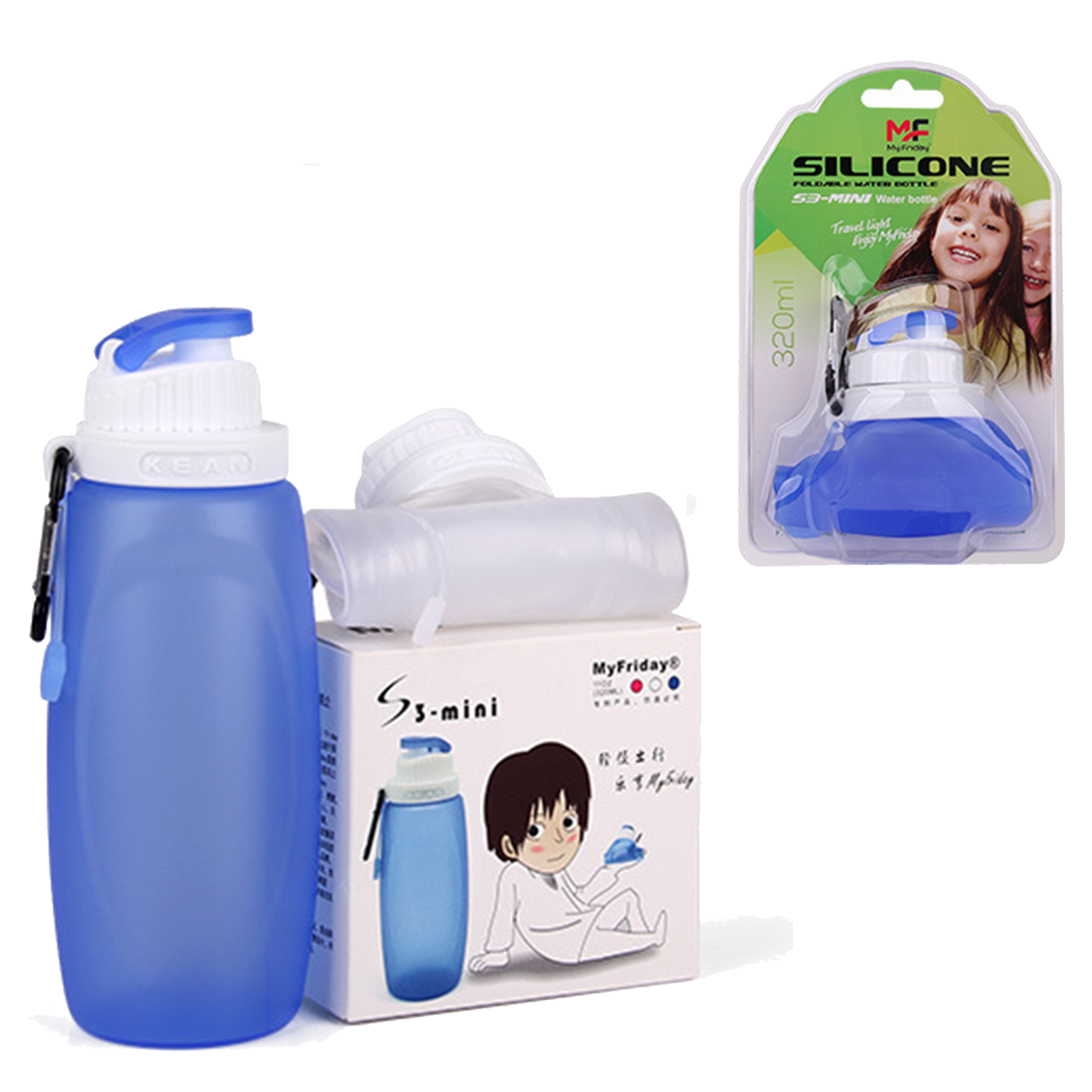 Portable silicone collapsible sports water bottle 2