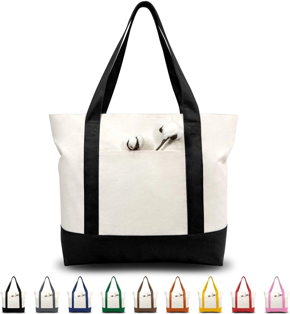 Large Canvas Tote Bag, custom tote bag with logo imprint 1