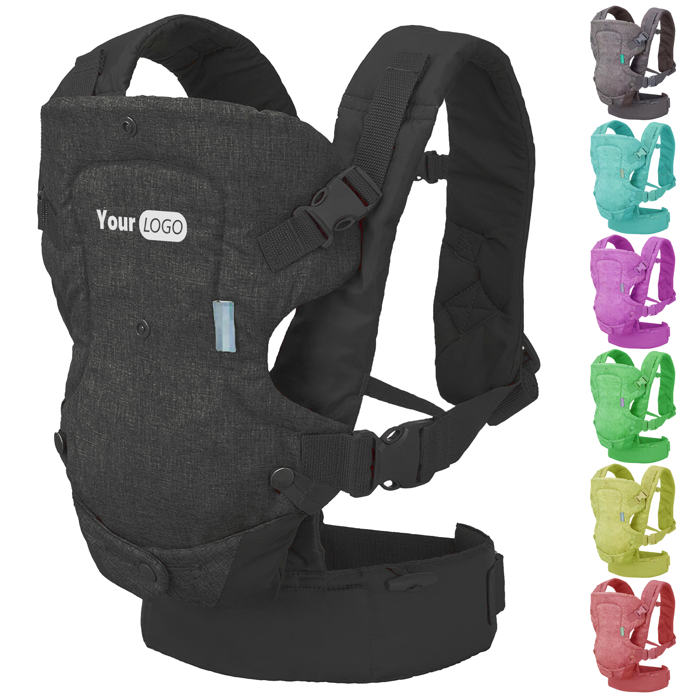 Linen Fabric Ergonomic Baby Carrier For Comfort And Support 2