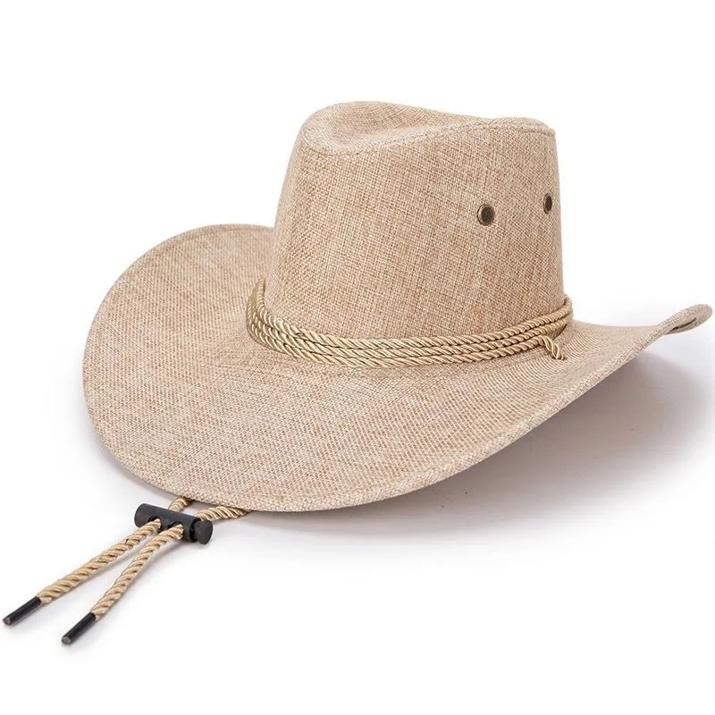 Summer Linen Style Cowboy Hat 3