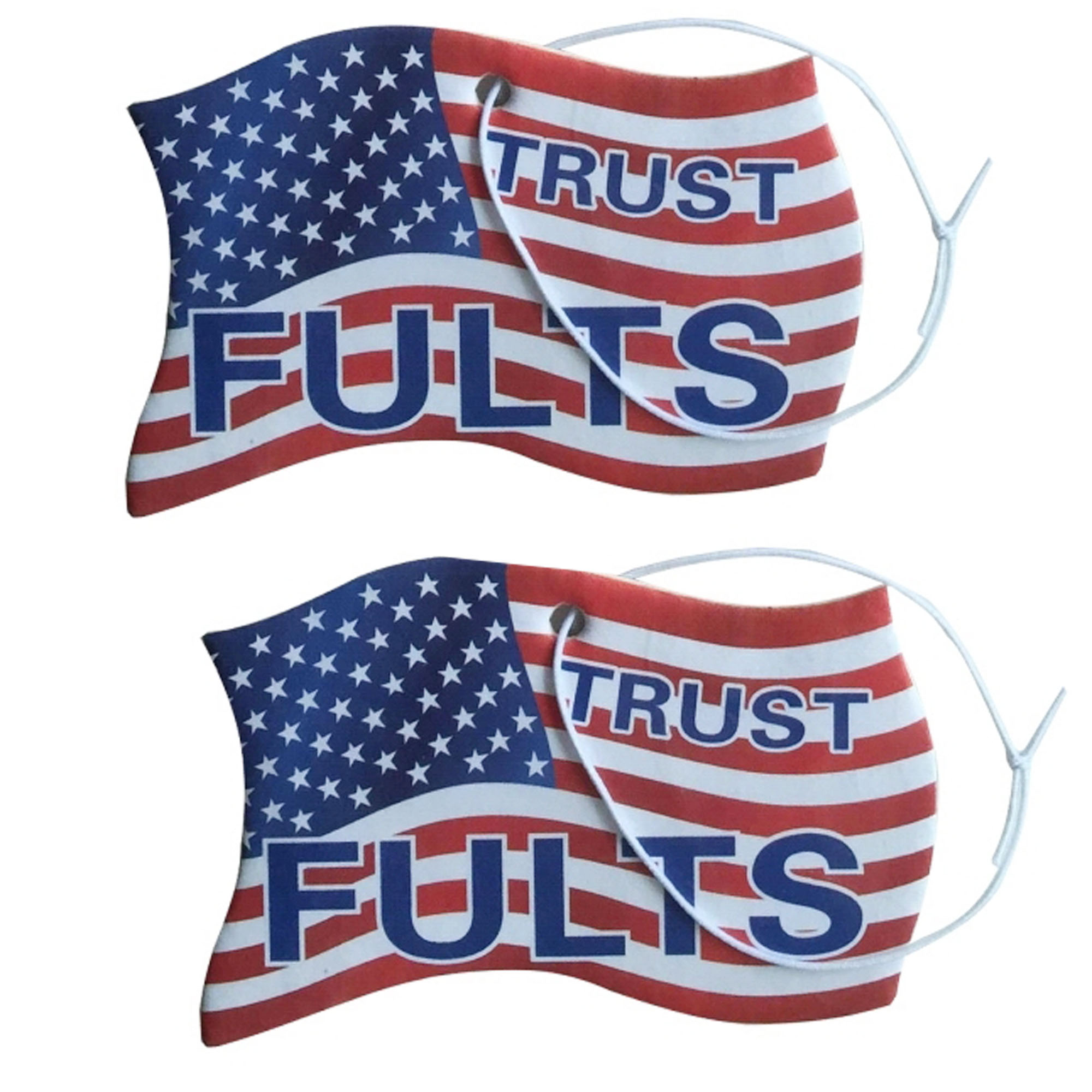 America Flag Air Freshener With Logo 2