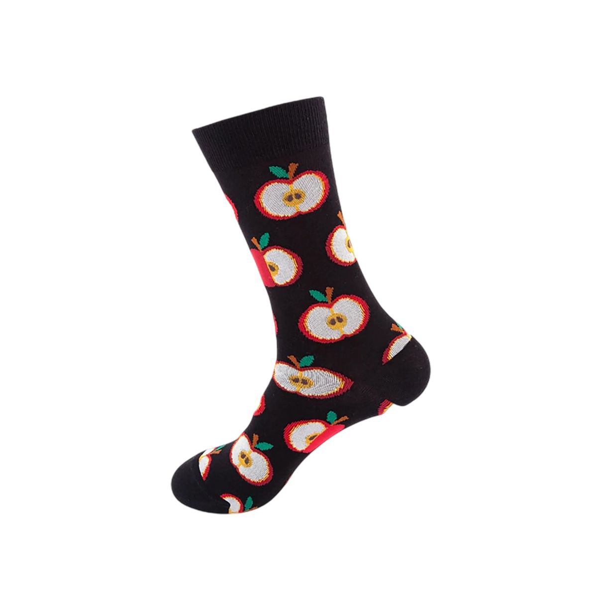 Cotton Crew Socks with Jacquard Pattern 34