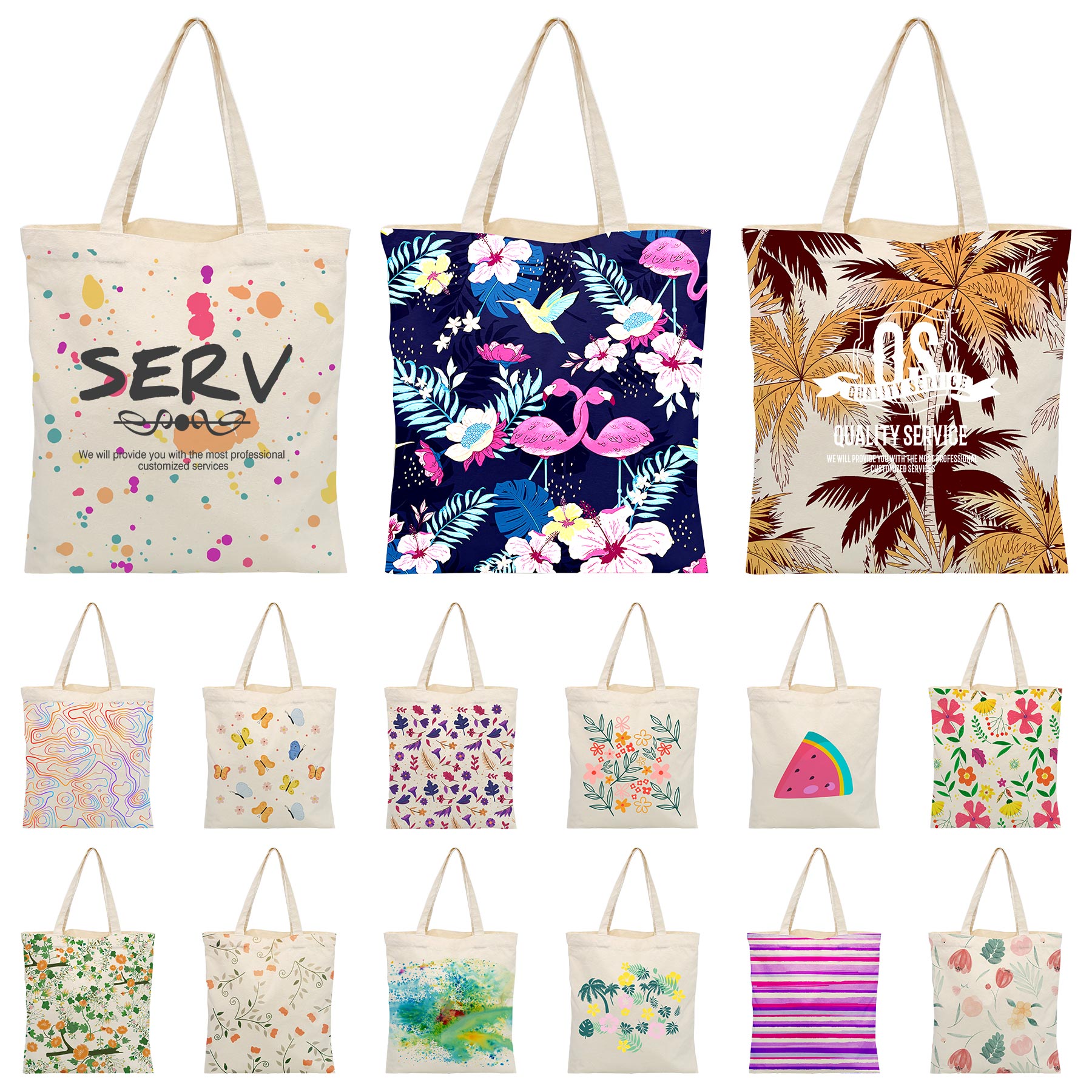 12 Oz Full Wrap Sublimation Canvas Tote Bag 2