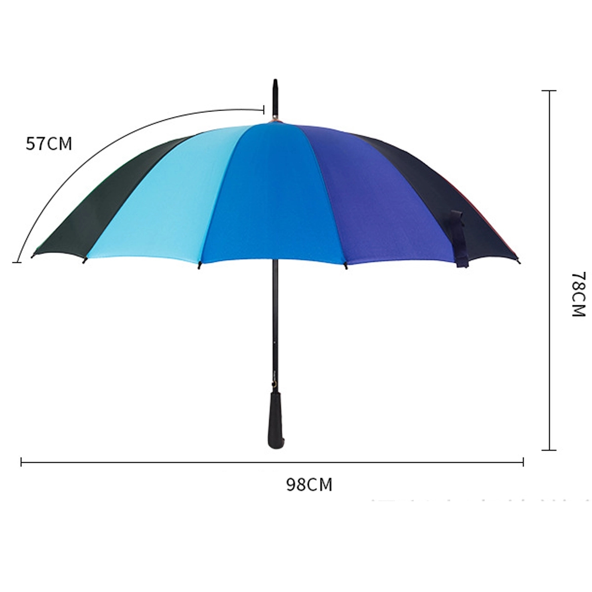Multi-Color Straight Rainbow Umbrella 3