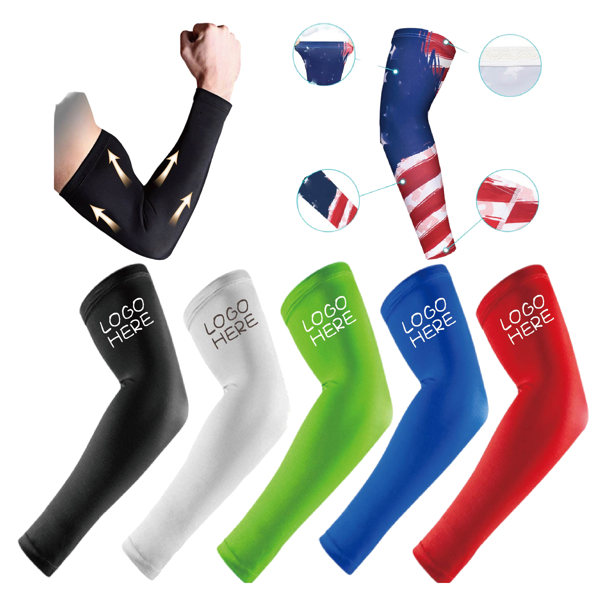 Cooling Arm Sleeves with Ice-Silk Technology 2