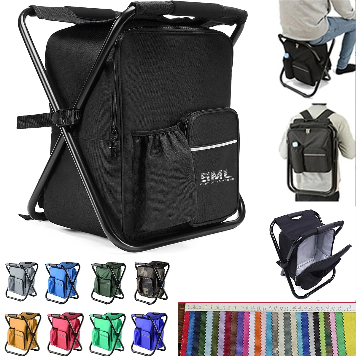 3 in 1 Portable Backpack Chair with Cooler Bag 4