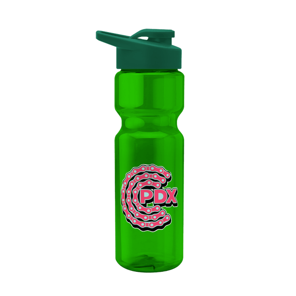 Blazer 28oz Transparent Bike Bottle w/Drink-thru Lid 864