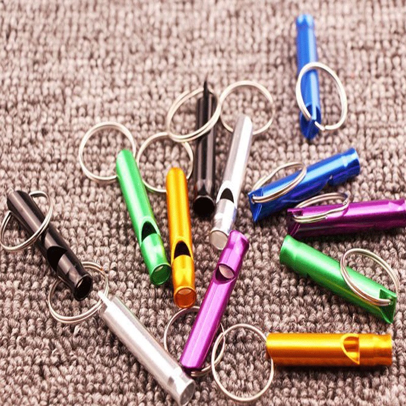 Survival Aluminum Emergency Whistle w/Keychain 4