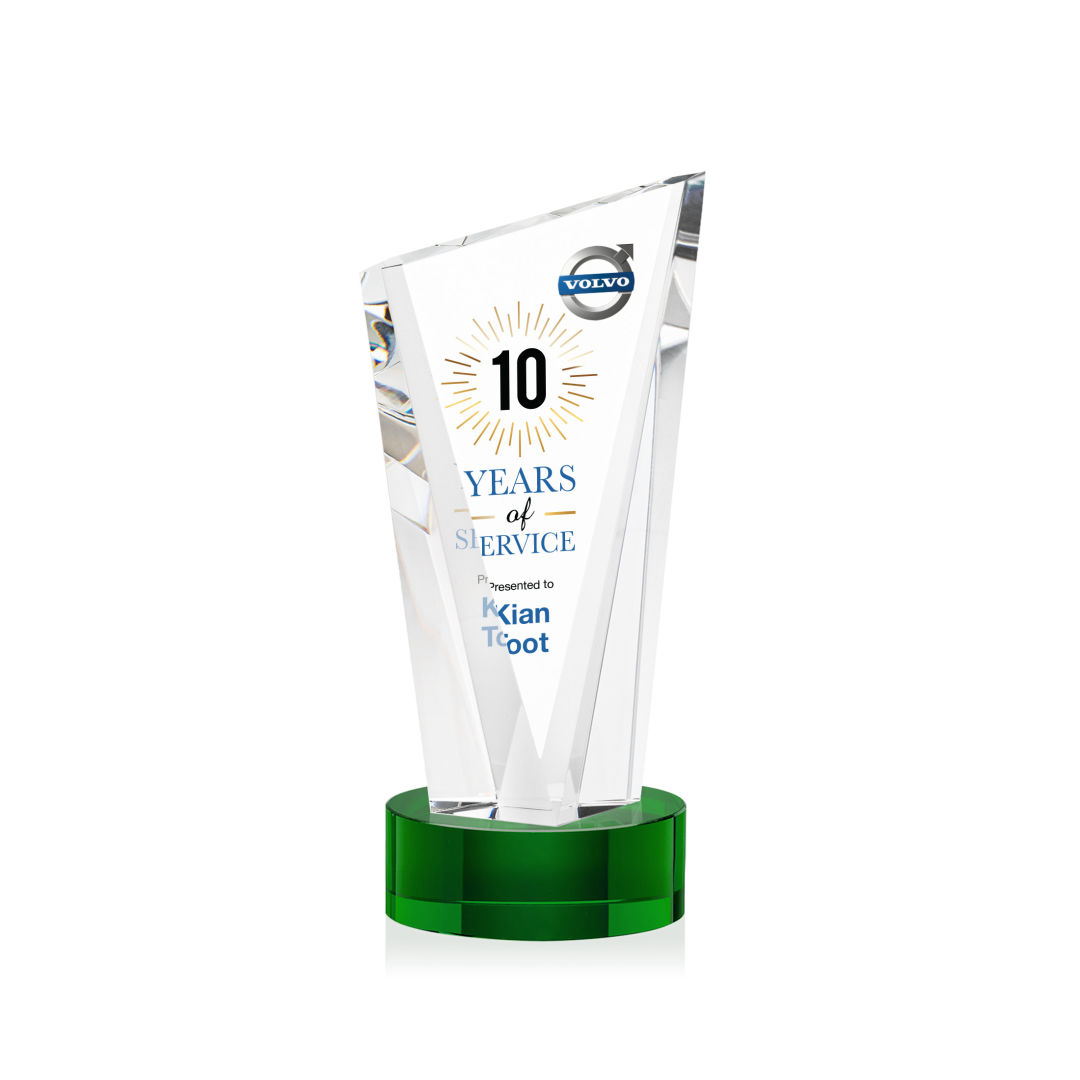 Plymouth VividPrint™ Award on Stanrich Base - Green 3