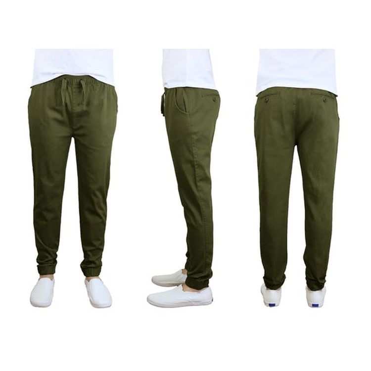 Men's Stretch Twill Joggers - S-2X Olive 2