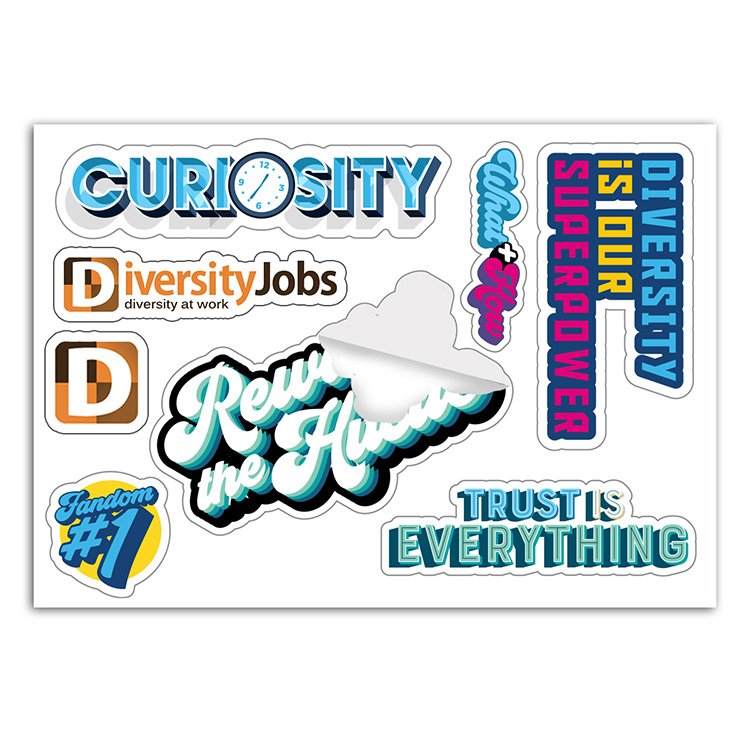 "CustomCut ™" Full Color Custom Shape Removable Vinyl Sticker Sheets (5"x 7") 4
