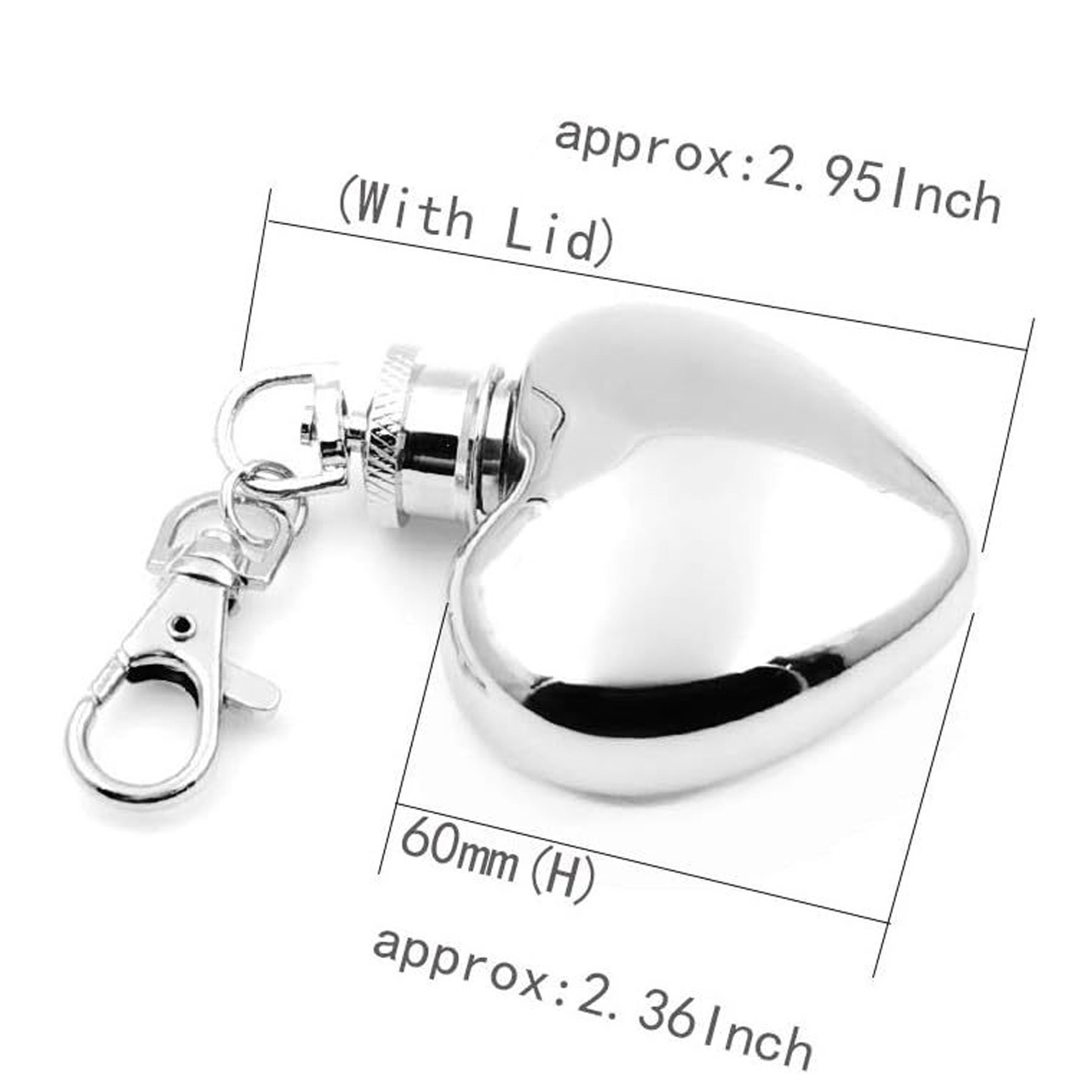 1oz Heart Shaped Pocket Flask 3