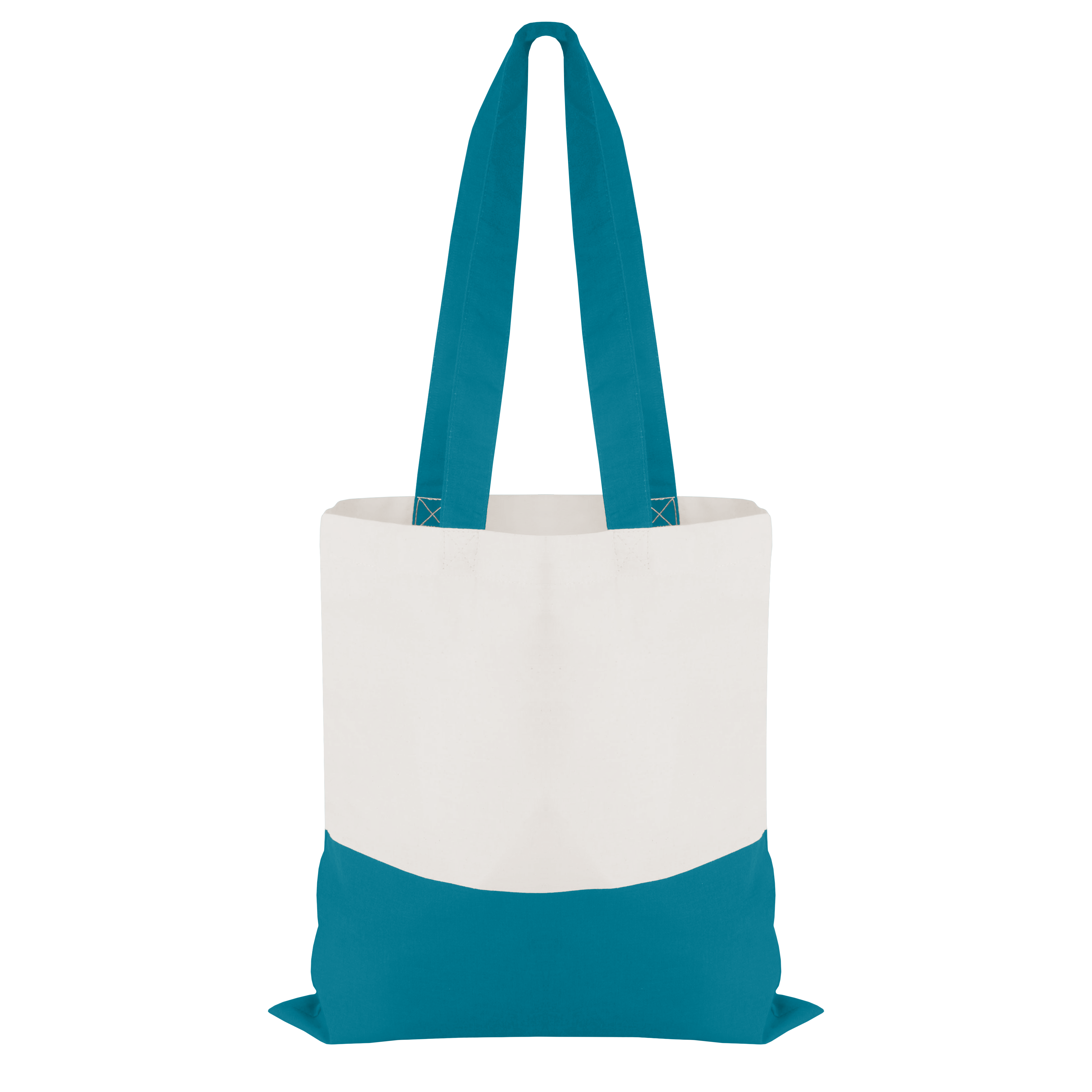 Cotton Colored Accent Flat Tote