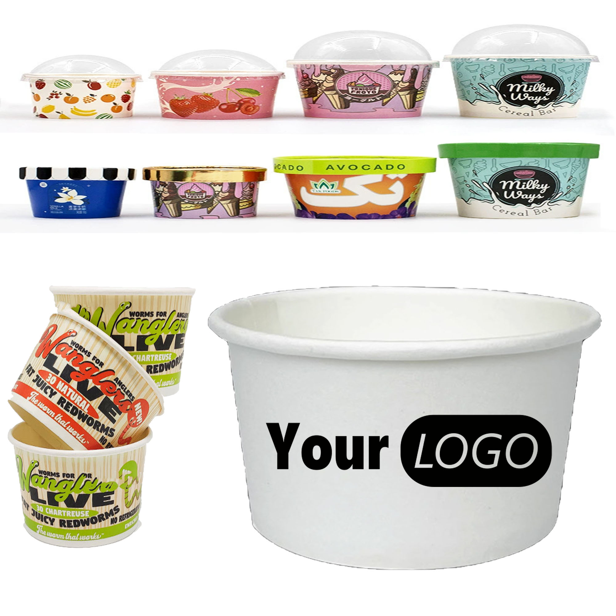 4oz Ice Cream Paper Serving Cup 2