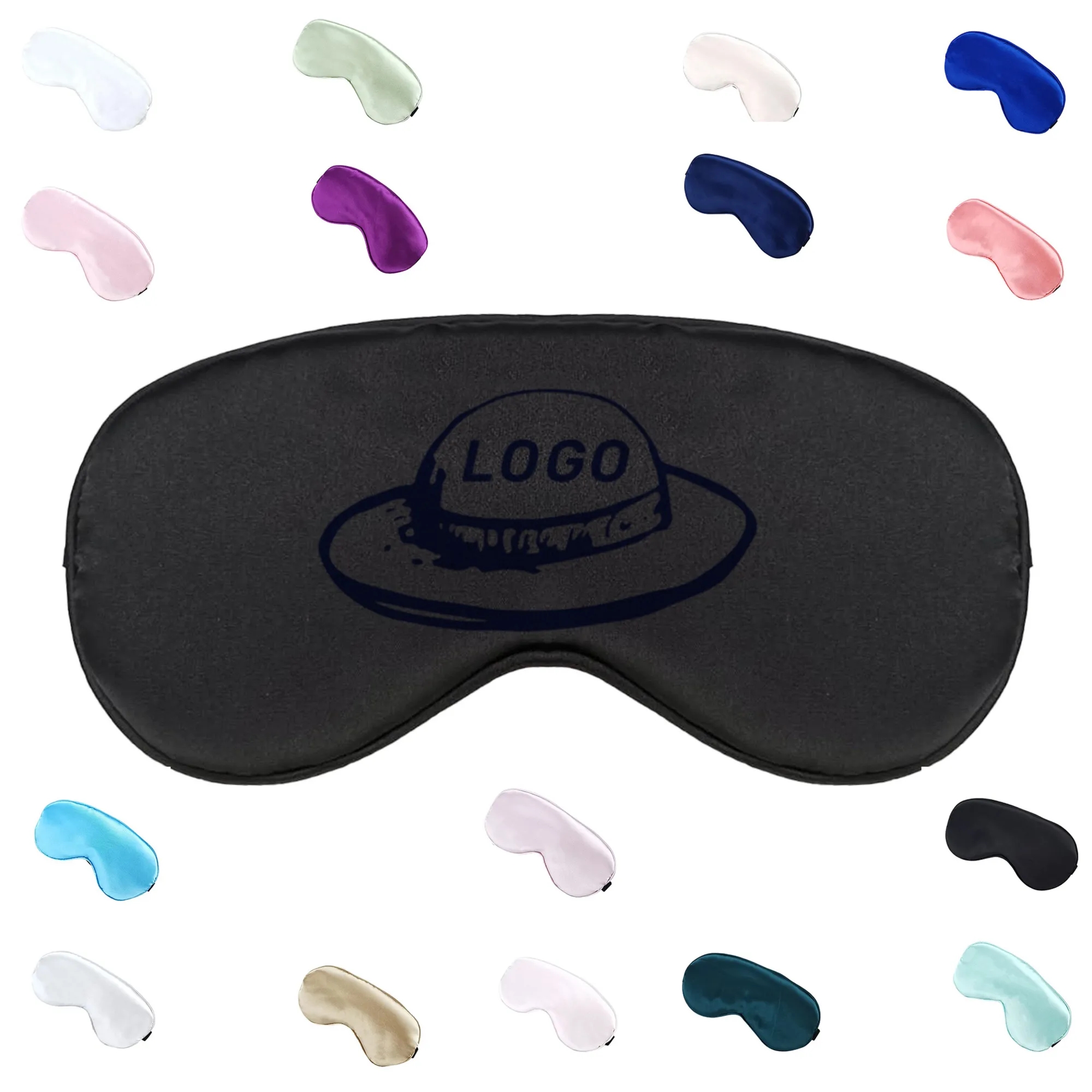 Double Sided Simulated Silk Elastic Adjustable Eye Mask