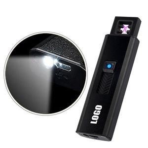 Slide Activated Dual Arc Lighter With Flashlight 2
