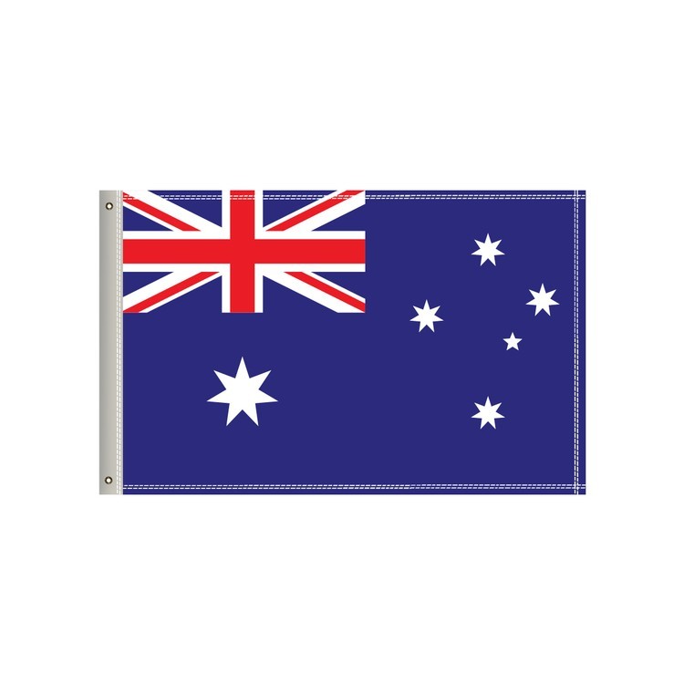 National Flag, Australia, Double-Sided - 36"W x 24"H 1