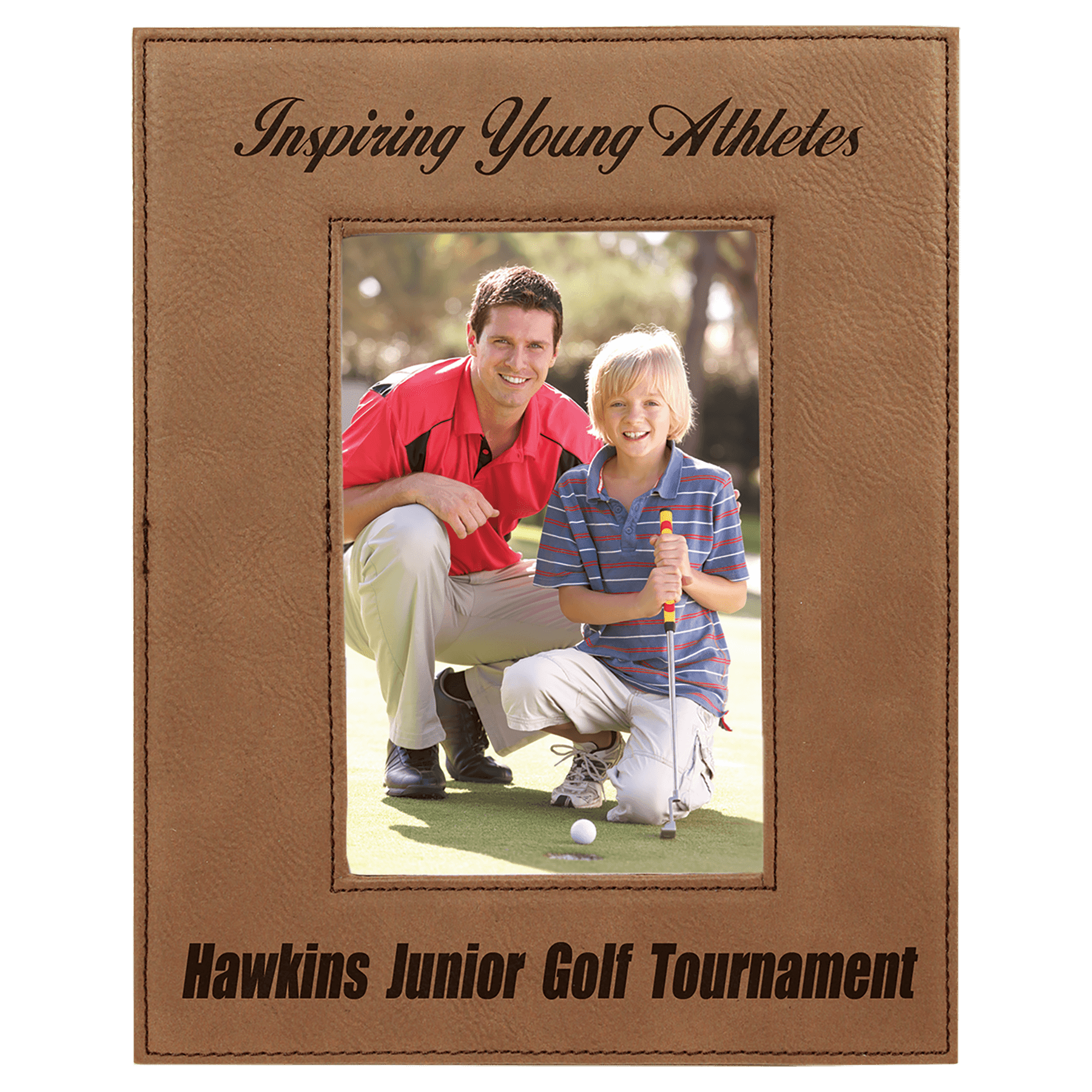 4" x 6" Dark Brown Leatherette Photo Frame 2