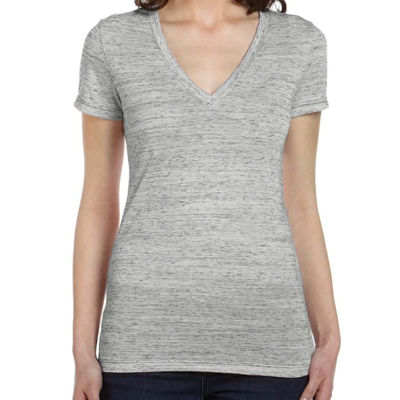 Bella Ladies Jersey Short-Sleeve Deep V-Neck T-Shirt 9