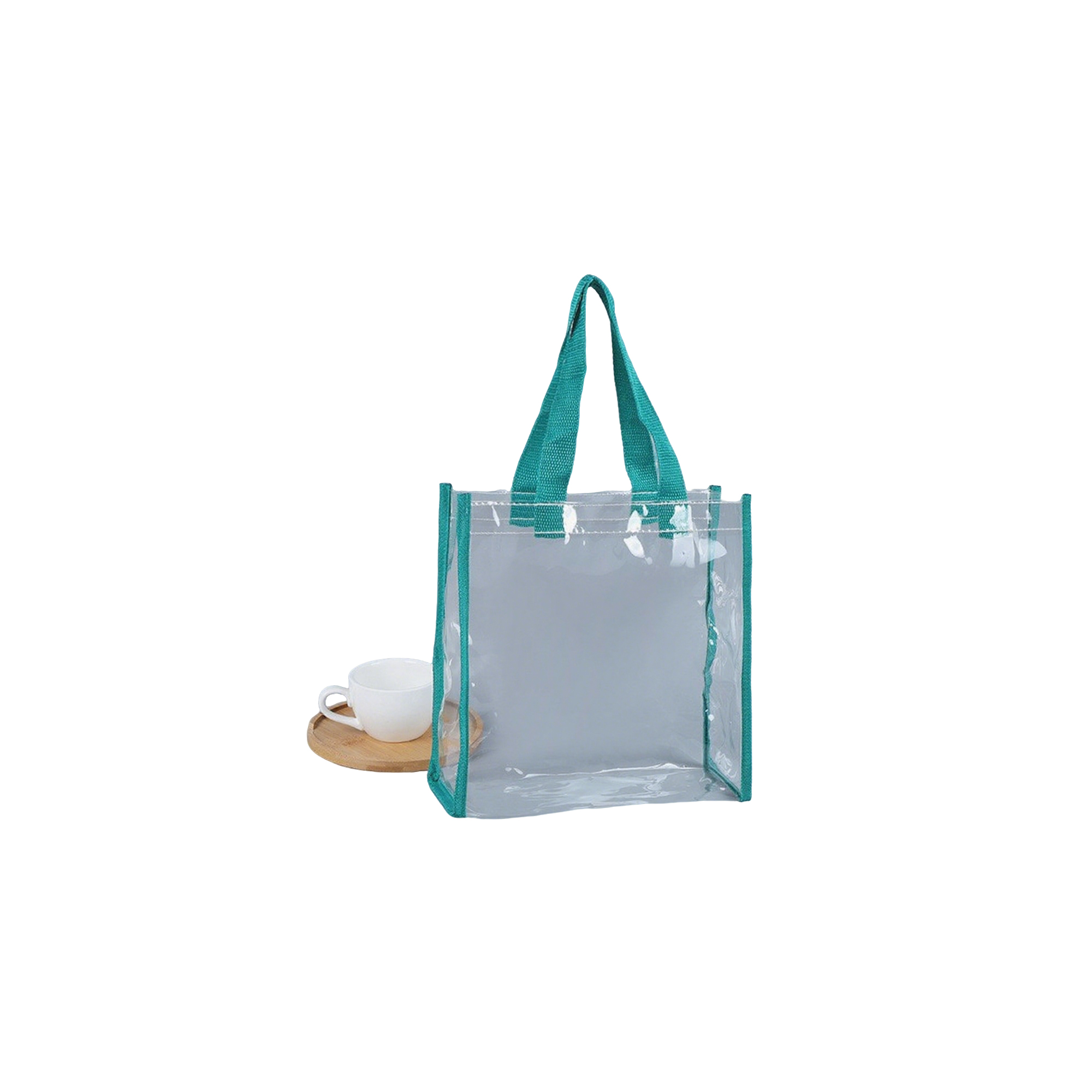 Transparent Polyvinyl Chloride Stadium Tote 11.9" x 11.9" x 6" 16