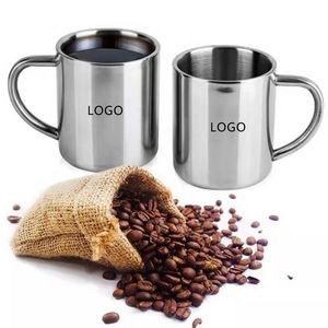 8Oz Double-Wall Stainless Steel Coffee Cup With Handle 3