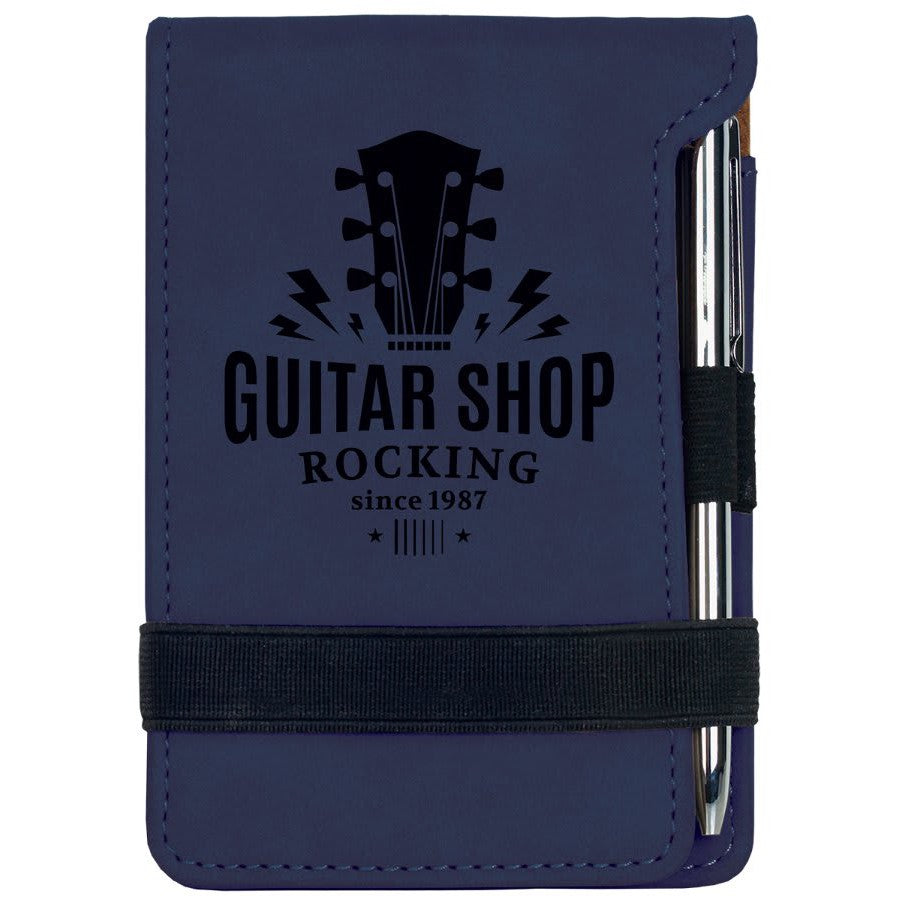 3 1/4" X 4 3/4" Laserable Leatherette Mini Notepad With Pen 10