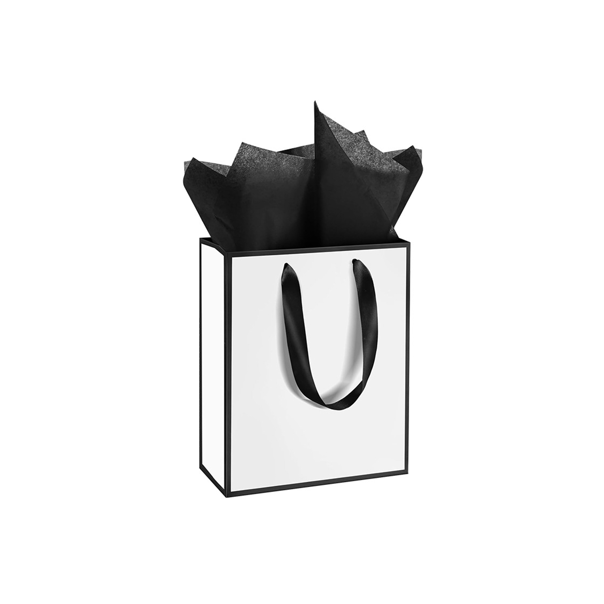 Paper Tote With Ribbon Handles 8.25" x 4.25" x 10.5" 3
