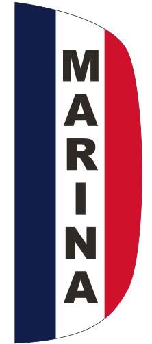 "MARINA" 3' x 8' Message Flutter Flag 3