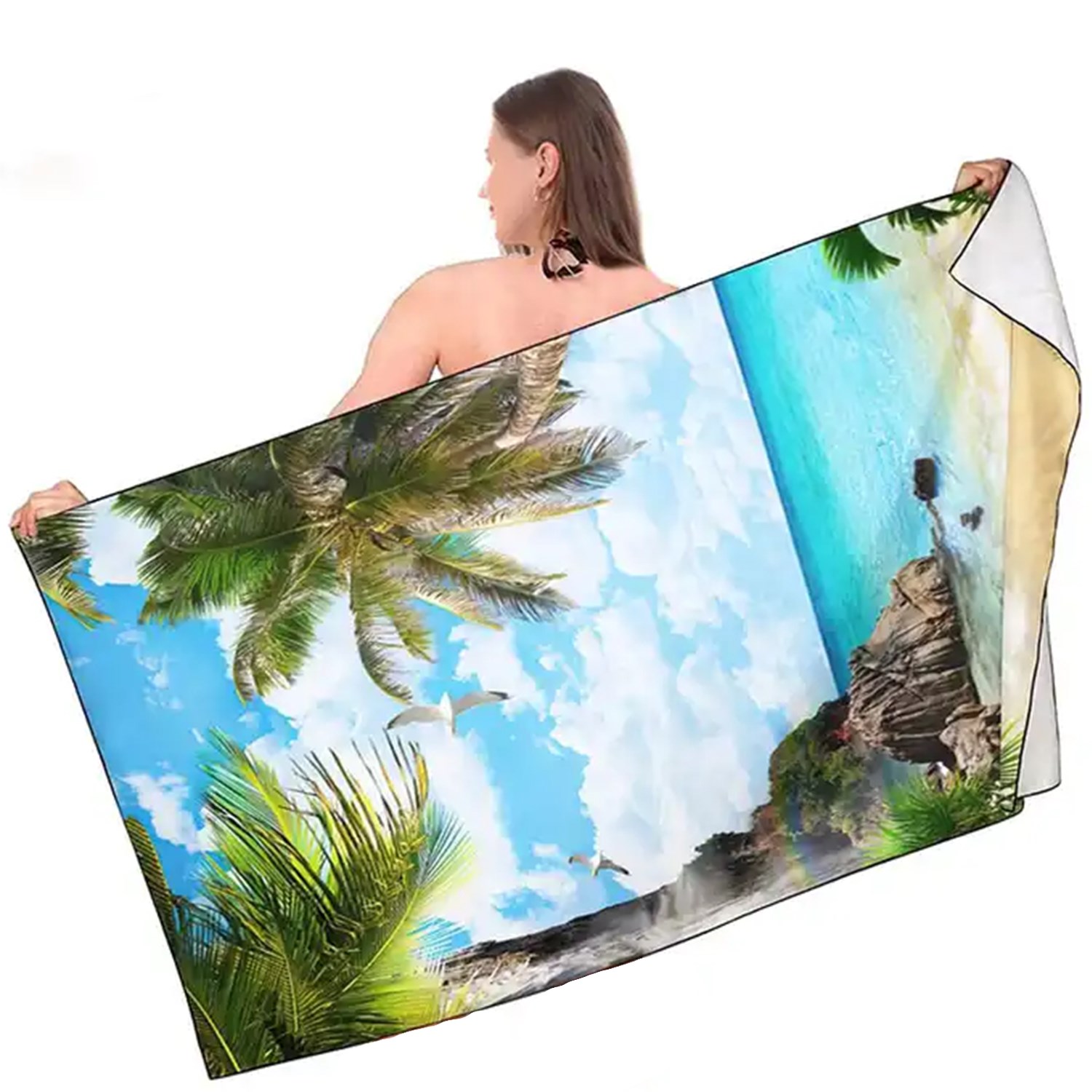 28″ X 58″ Sublimated Silk Touch Velour Beach Towel 7
