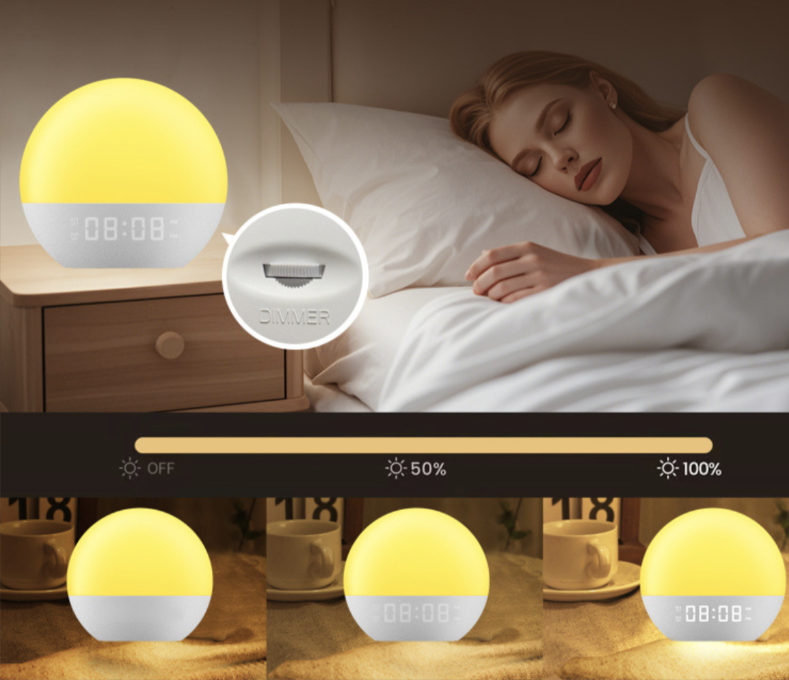 Alarm Clock with Sound Machine - Wake Up Light 9