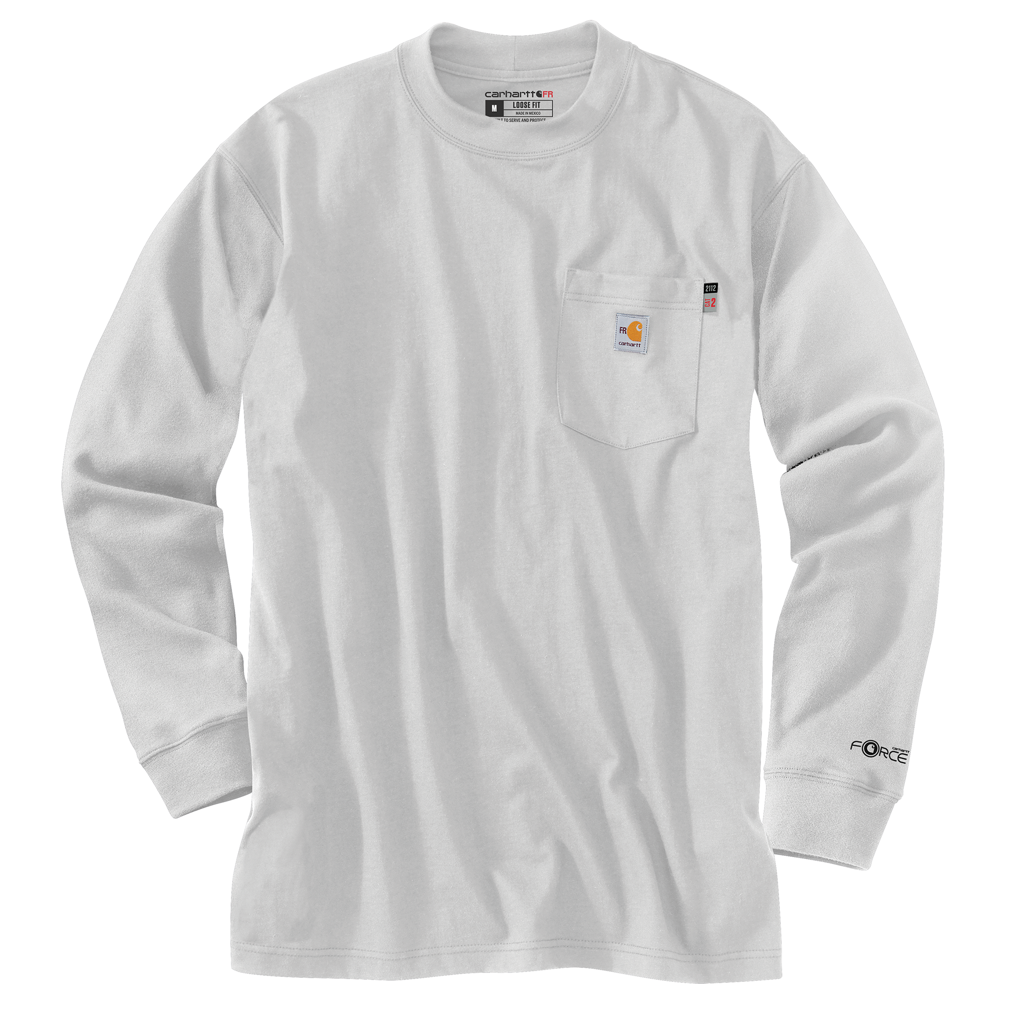 Carhartt 100235 Mens Flame Resistant Force Loose Fit Midweight Long-Sleeve Pocket T-Shirt 2