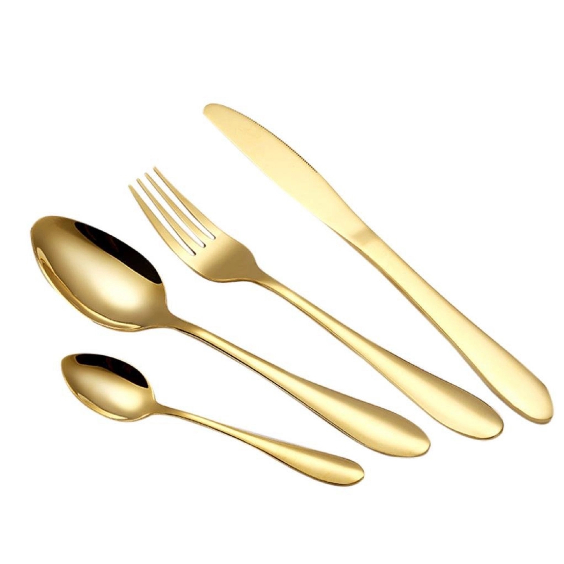 4PCS Stainless Steel Upscale Dinnerware Set 13