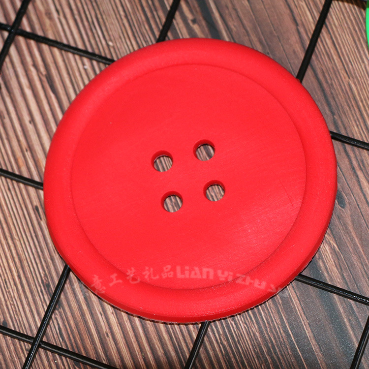 Silicone Button Shaped Coaster 4