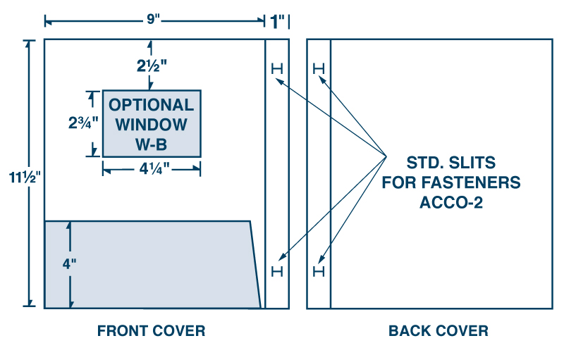 Letter Two-Piece Capacity Report Cover Side Tab Fastener 3