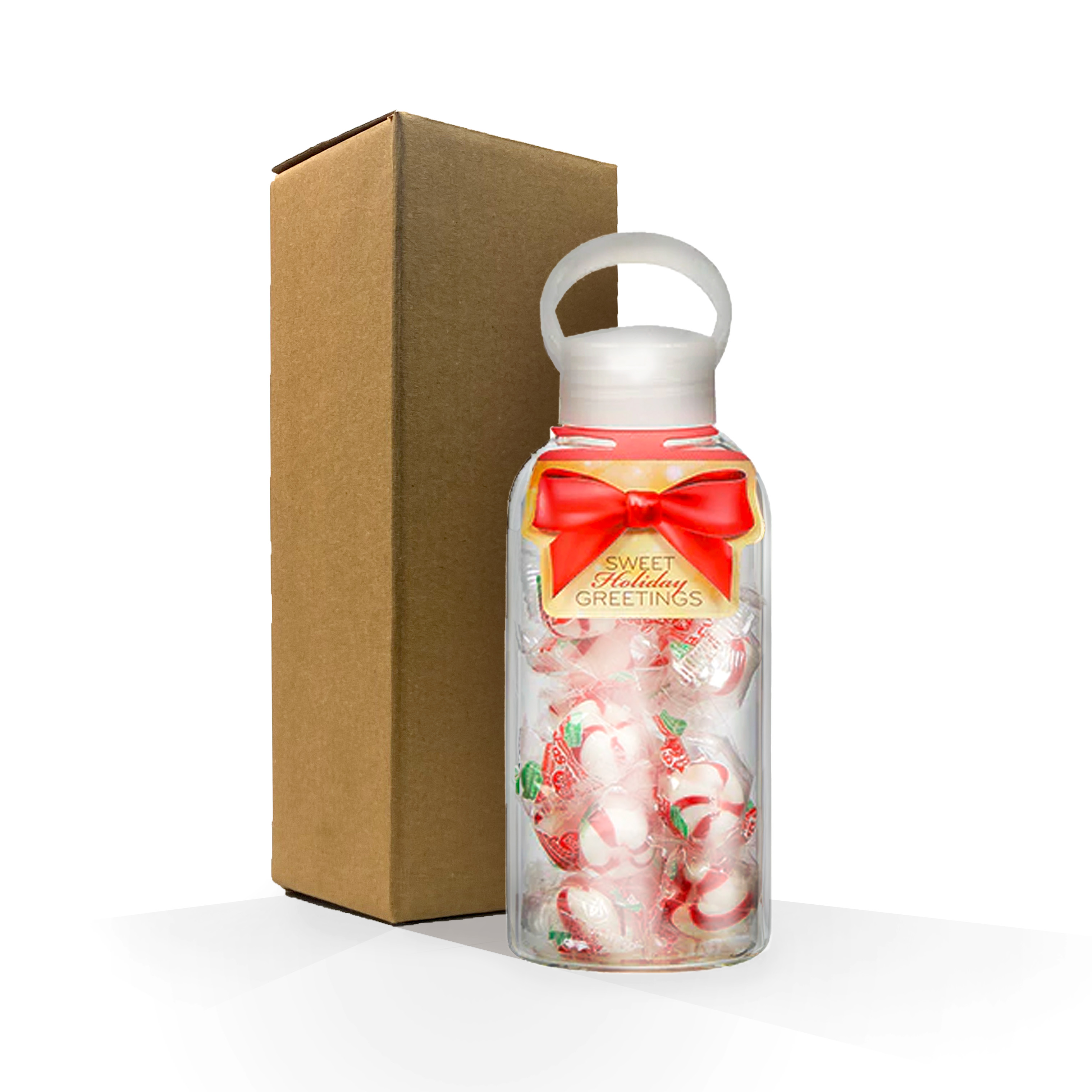 8 oz Kraver Bottle Peppermint Puffs Candy Set 3