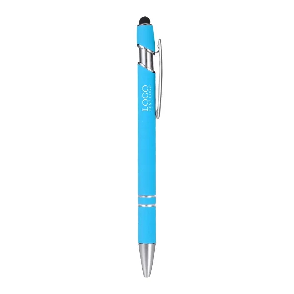 Custom Rubber Coated Stylus Ballpoint Pen 11