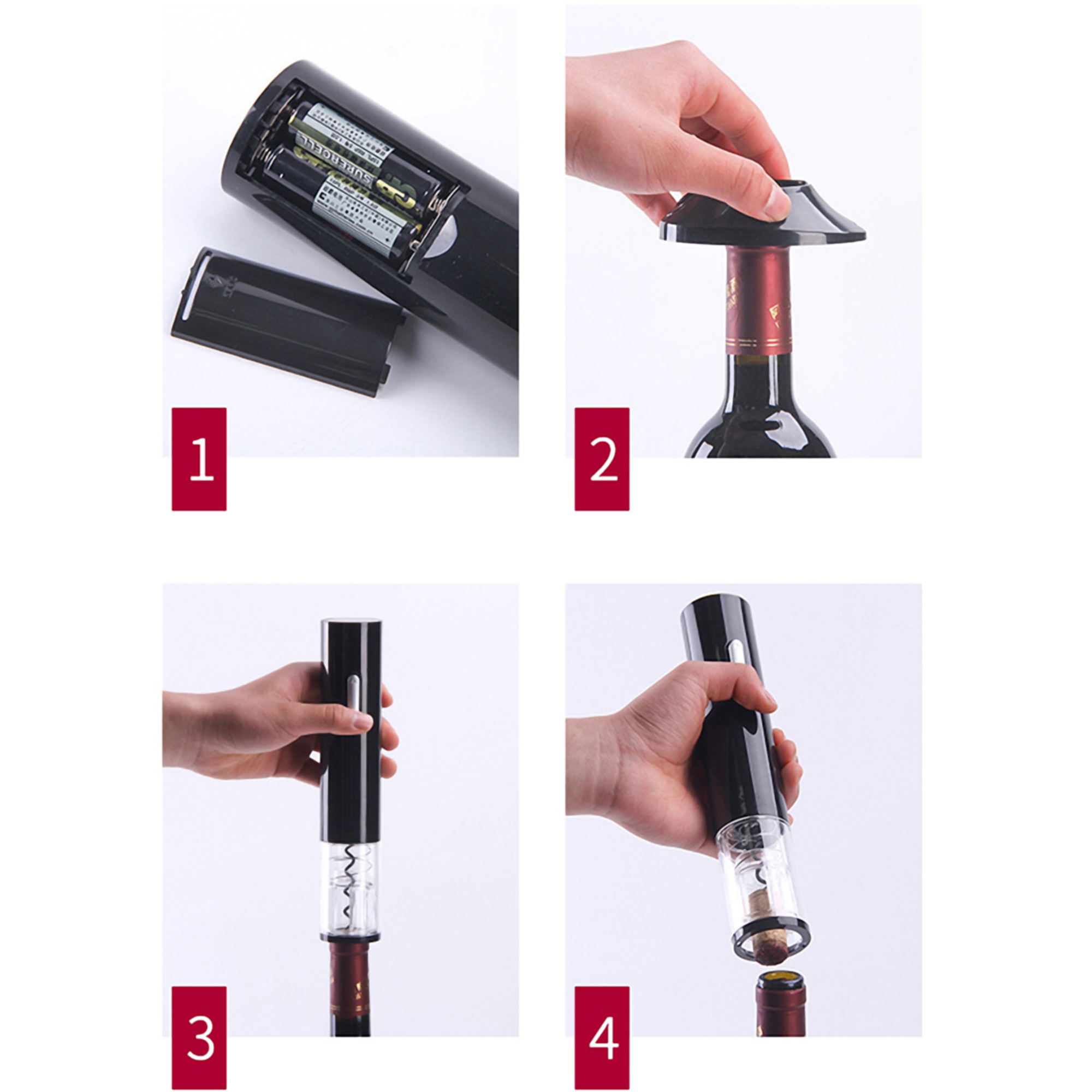 Battery Operated Wine Opener, custom kitchen gadget with logo imprint 4
