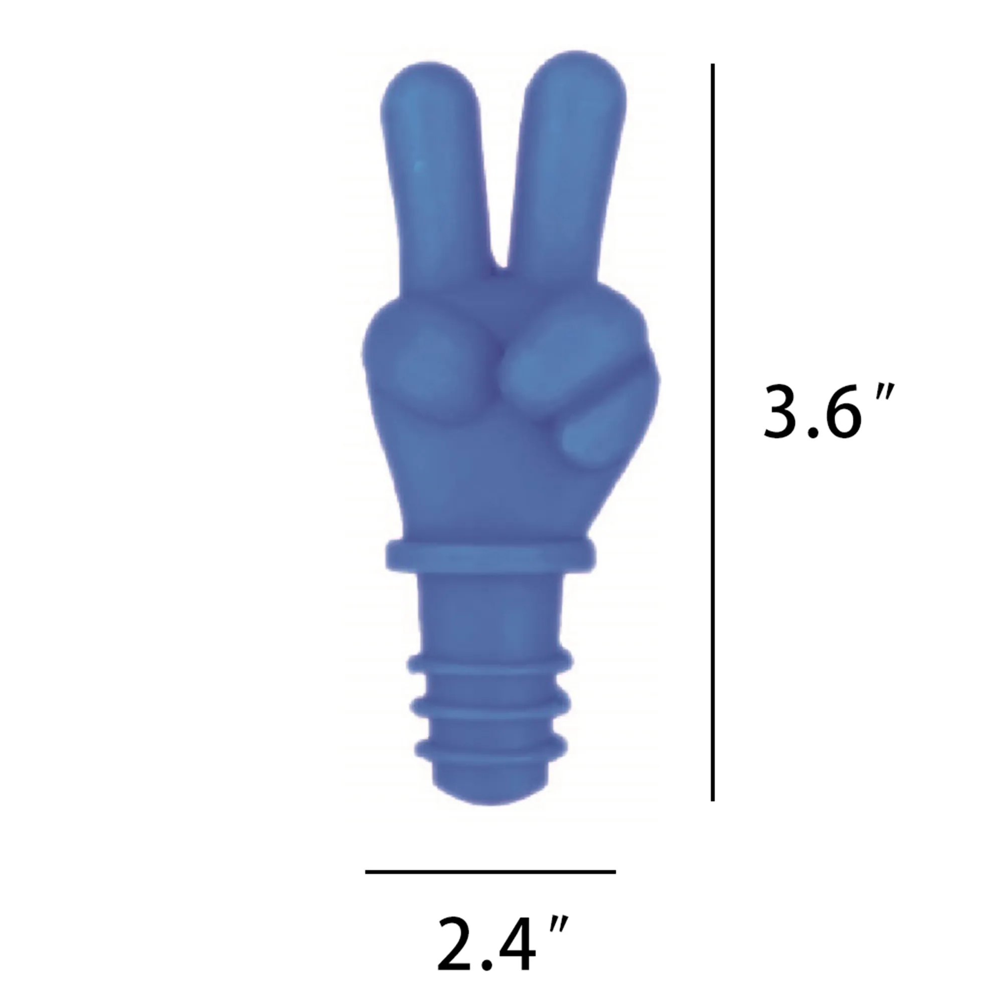 Victory Sign Silicone Wine Stopper 3
