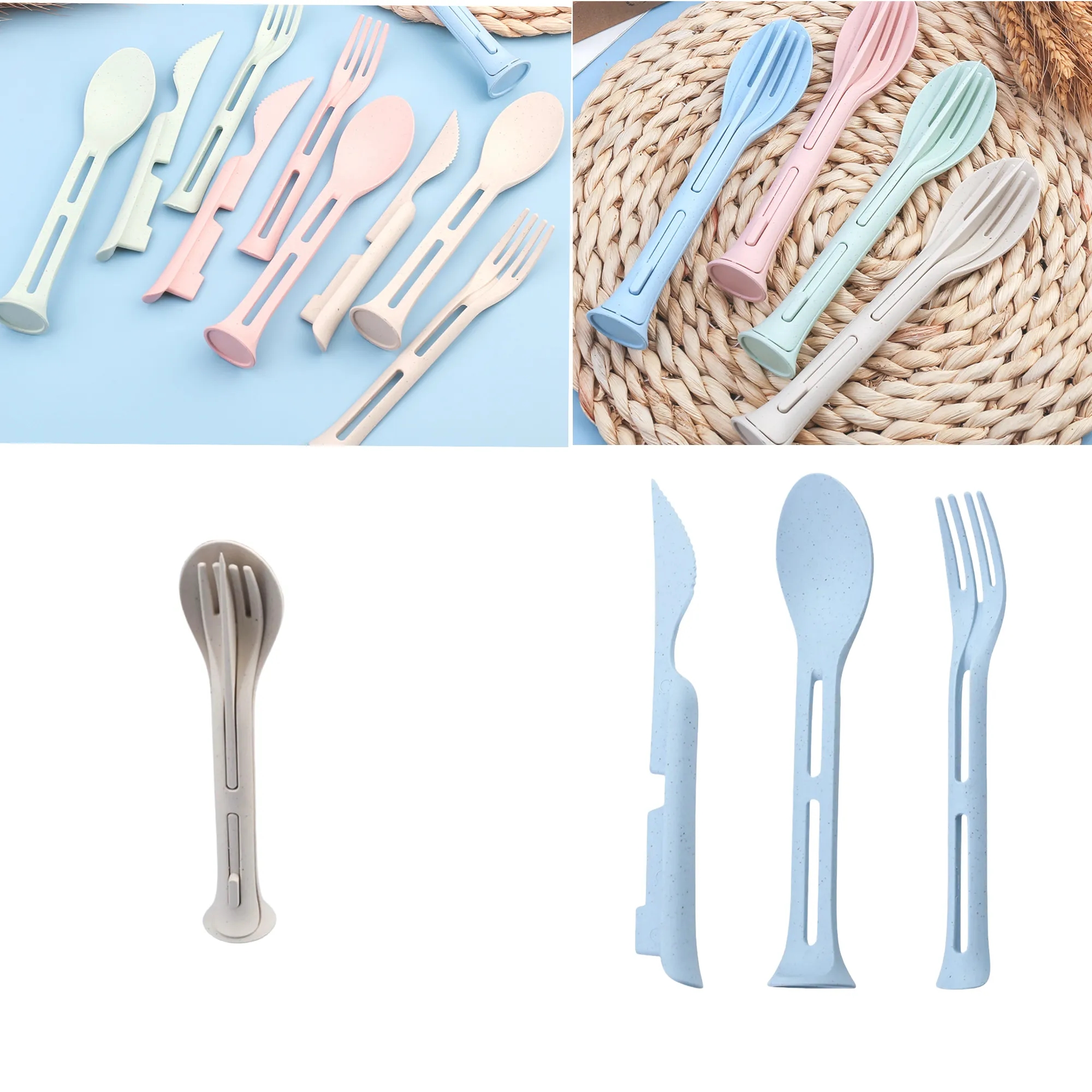Custom Wheat Straw Cutlery Set 2