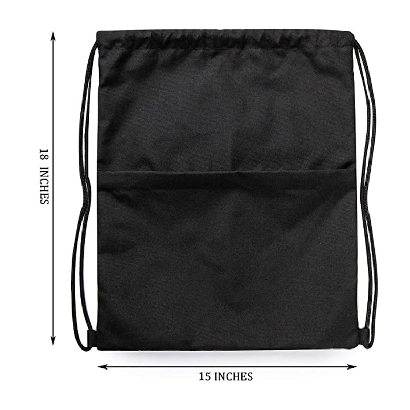 Drawstring Backpack with pocket 6