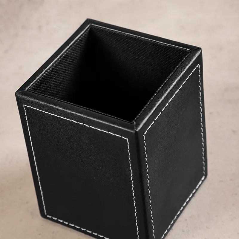 PU Leather Square Pen And Pencil Holder 2