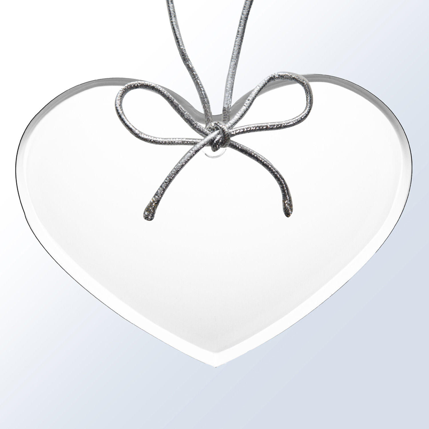 Acrylic Ornament with Silver String - Heart 1