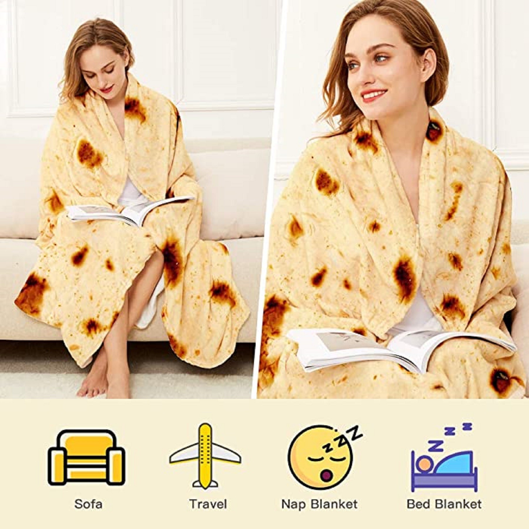 Burrito Tortilla Human Blanket 2